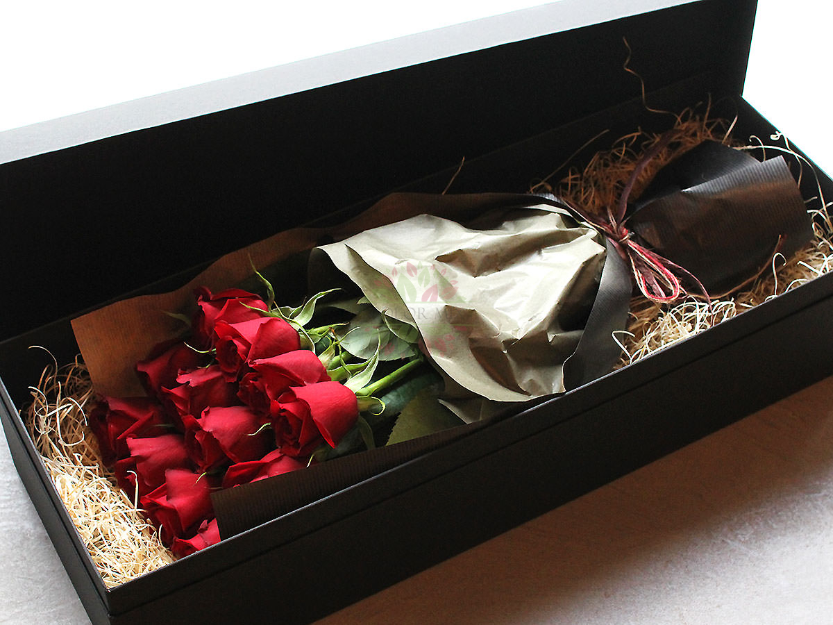 Caixa de embalagem de flor rosa de presente tamanho personalizado de luxo