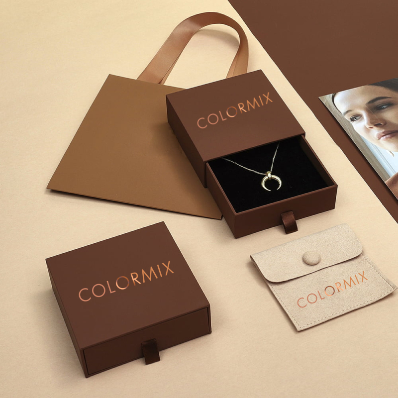 Personalização da caixa de joias com logotipo personalizado embalagem
